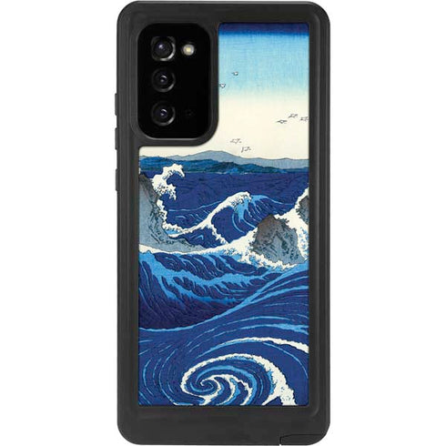 Hiroshige View of the Naruto whirlpools at Awa Galaxy Note20 5G Waterproof Case