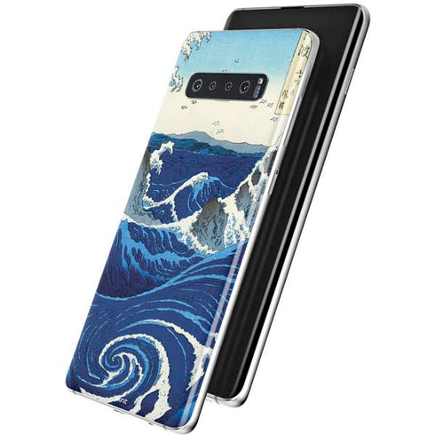 Hiroshige View of the Naruto whirlpools at Awa Galaxy S10 Plus Skin