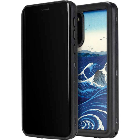 Hiroshige View of the Naruto whirlpools at Awa Galaxy S20 Waterproof Case