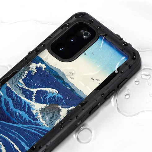 Hiroshige View of the Naruto whirlpools at Awa Galaxy S20 Waterproof Case