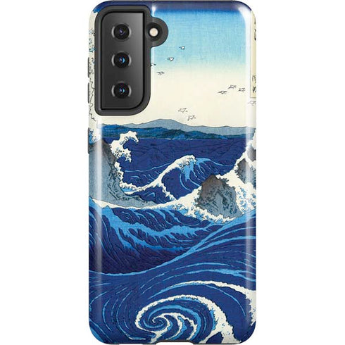 Hiroshige View of the Naruto whirlpools at Awa Galaxy S21 5G Pro Case