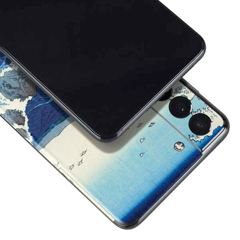 Hiroshige View of the Naruto whirlpools at Awa Galaxy S21 Plus 5G Skin