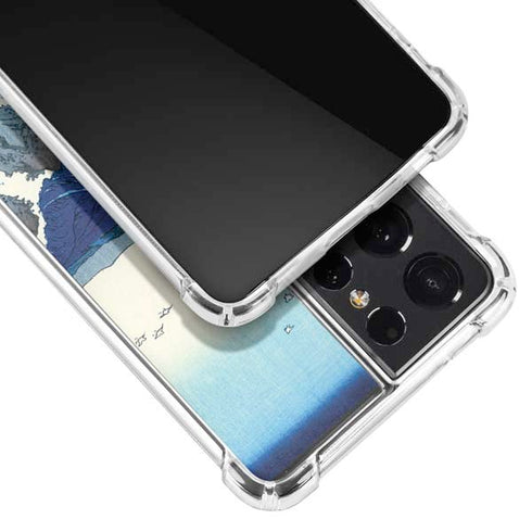 Hiroshige View of the Naruto whirlpools at Awa Galaxy S21 Ultra 5G Clear Case