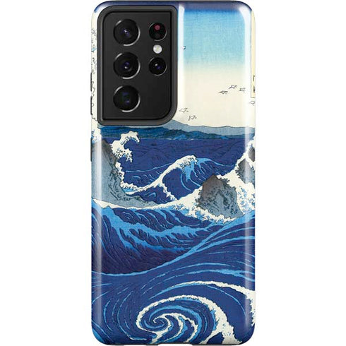 Hiroshige View of the Naruto whirlpools at Awa Galaxy S21 Ultra 5G Pro Case