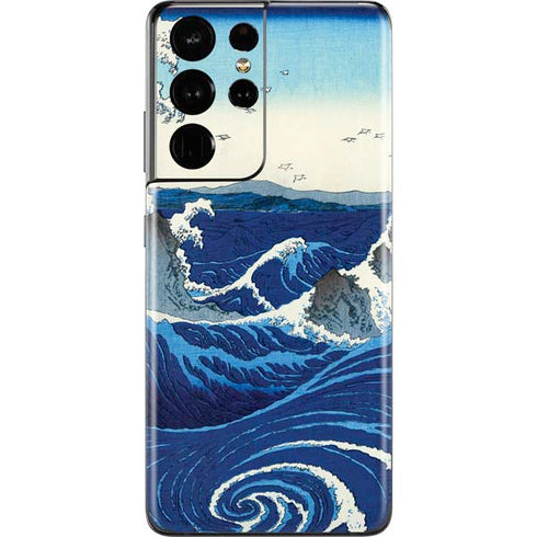 Hiroshige View of the Naruto whirlpools at Awa Galaxy S21 Ultra 5G Skin