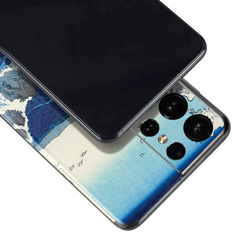 Hiroshige View of the Naruto whirlpools at Awa Galaxy S21 Ultra 5G Skin