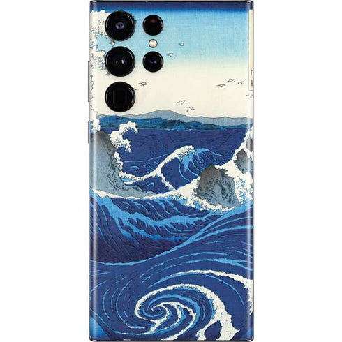 Hiroshige View of the Naruto whirlpools at Awa Galaxy S22 Ultra Skin