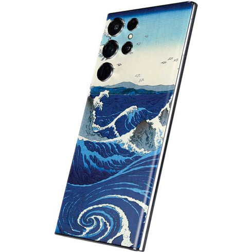Hiroshige View of the Naruto whirlpools at Awa Galaxy S22 Ultra Skin