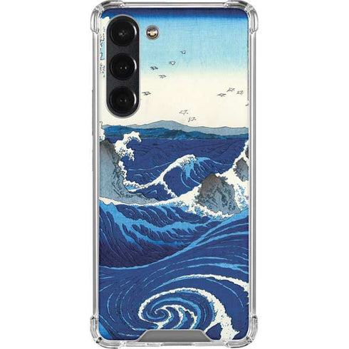 Hiroshige View of the Naruto whirlpools at Awa Galaxy S23 Plus Clear Case