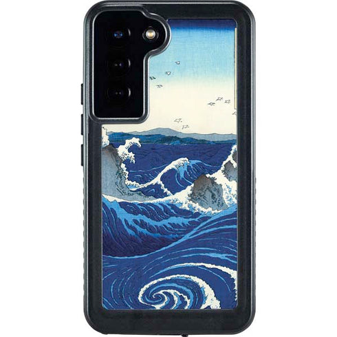 Hiroshige View of the Naruto whirlpools at Awa Galaxy S23 Plus Waterproof Case