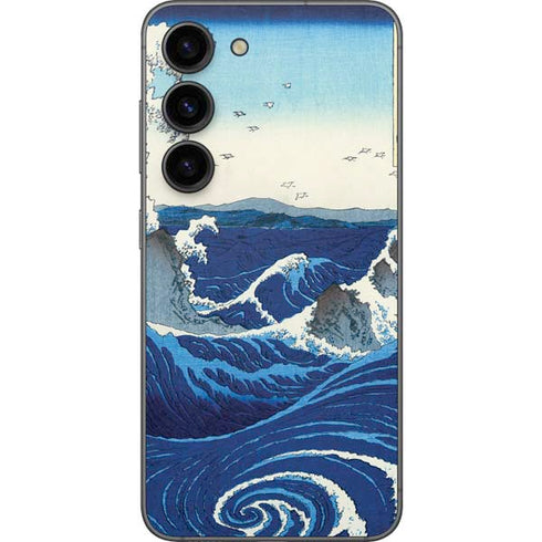 Hiroshige View of the Naruto whirlpools at Awa Galaxy S23 Skin