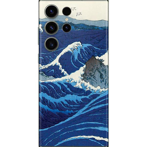 Hiroshige View of the Naruto whirlpools at Awa Galaxy S23 Ultra Skin