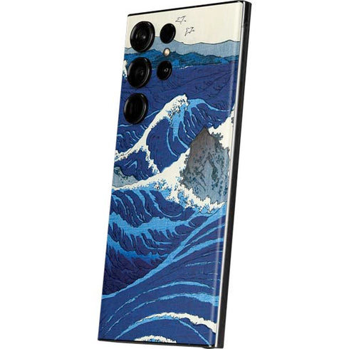 Hiroshige View of the Naruto whirlpools at Awa Galaxy S23 Ultra Skin