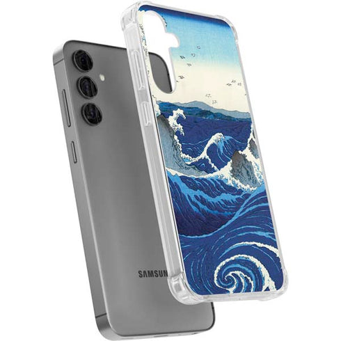 View of the Naruto whirlpools at Awa by Hiroshige Galaxy S24 Plus Clear Case
