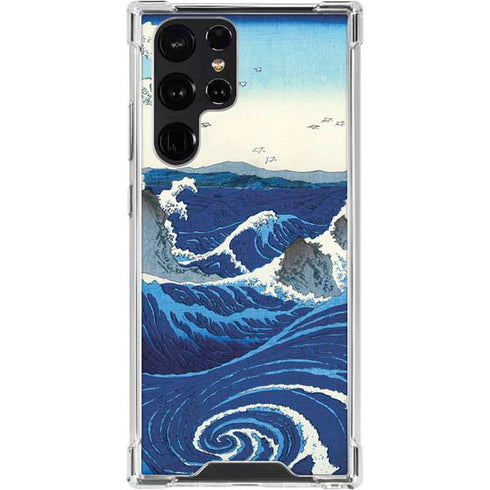 View of the Naruto whirlpools at Awa by Hiroshige Galaxy S24 Ultra Clear Case