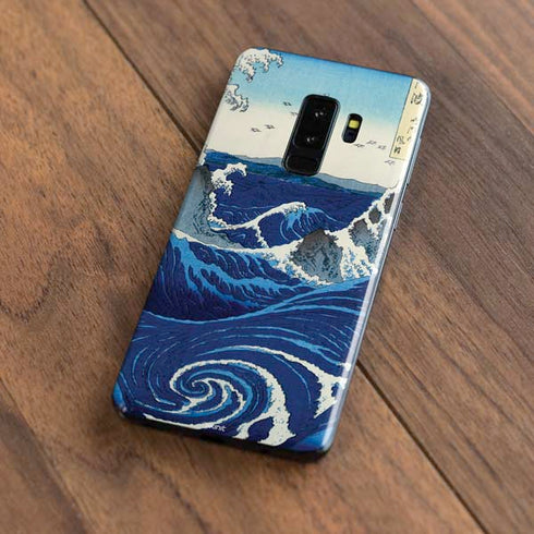Hiroshige View of the Naruto whirlpools at Awa Galaxy S9 Plus Skin