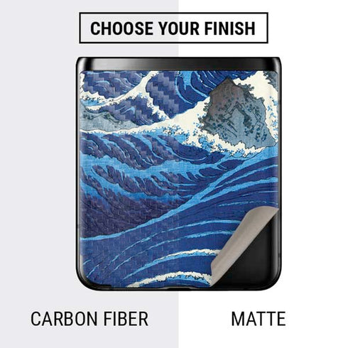 Hiroshige View of the Naruto whirlpools at Awa Galaxy Z Flip Skin