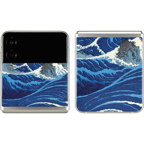 Hiroshige View of the Naruto whirlpools at Awa Galaxy Z Flip3 5G Skin