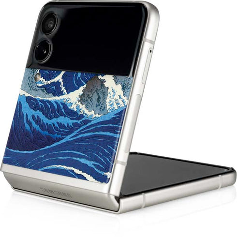 Hiroshige View of the Naruto whirlpools at Awa Galaxy Z Flip4 5G Skin