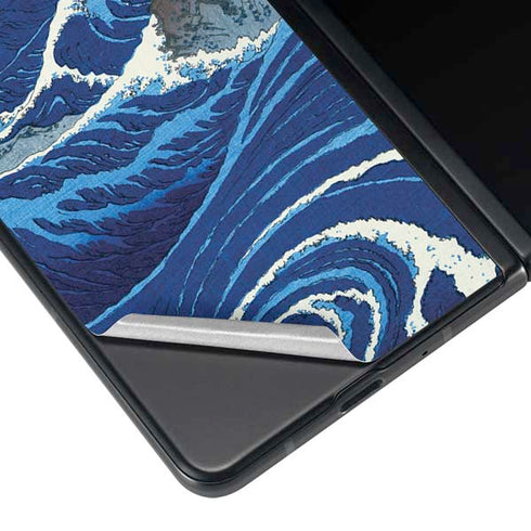 Hiroshige View of the Naruto whirlpools at Awa Galaxy Z Fold4 5G Skin