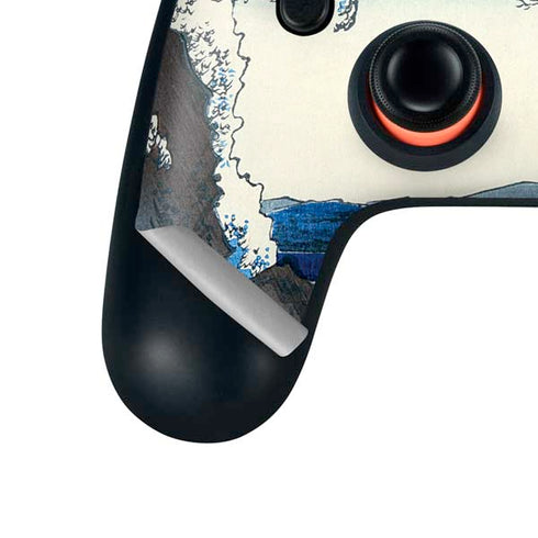 Hiroshige View of the Naruto whirlpools at Awa Google Stadia Controller Skin