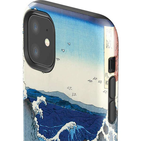Hiroshige View of the Naruto whirlpools at Awa iPhone 11 Impact Case