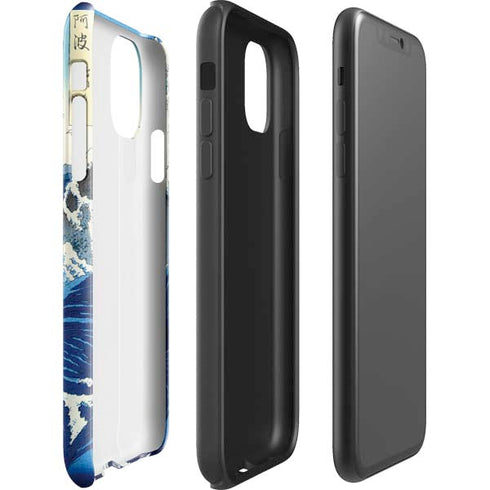 Hiroshige View of the Naruto whirlpools at Awa iPhone 11 Impact Case