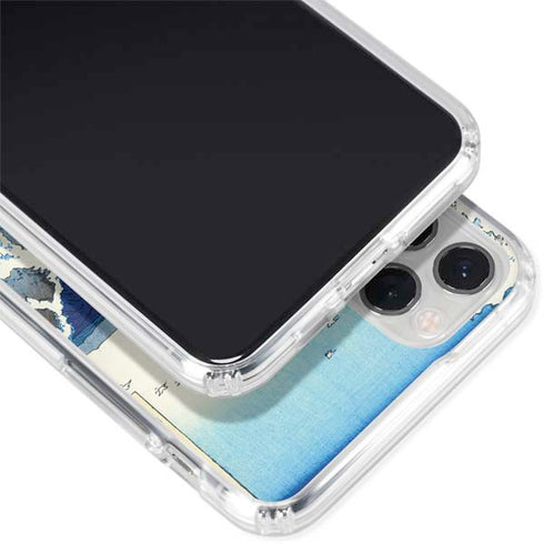 View of the Naruto whirlpools at Awa by Hiroshige iPhone 11 Pro Clear Case