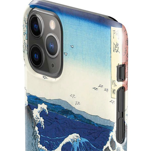 Hiroshige View of the Naruto whirlpools at Awa iPhone 11 Pro Lite Case