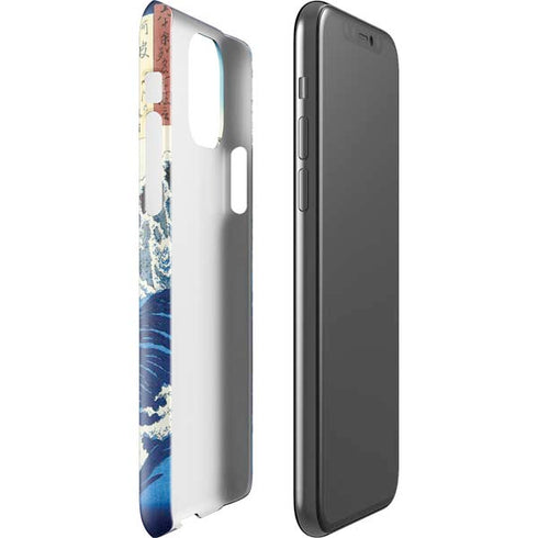 Hiroshige View of the Naruto whirlpools at Awa iPhone 11 Pro Lite Case