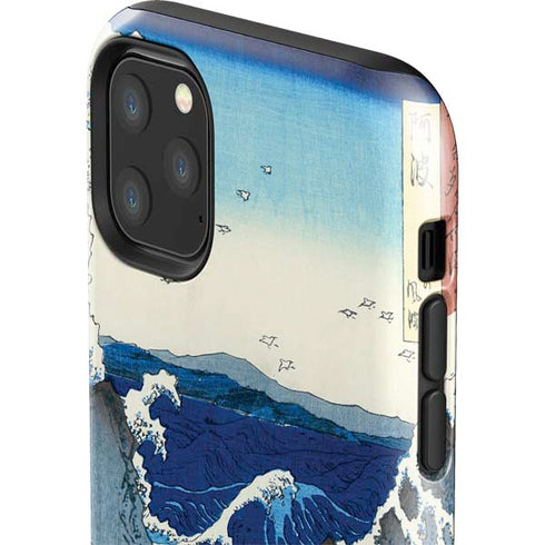 Hiroshige View of the Naruto whirlpools at Awa iPhone 11 Pro Max Impact Case