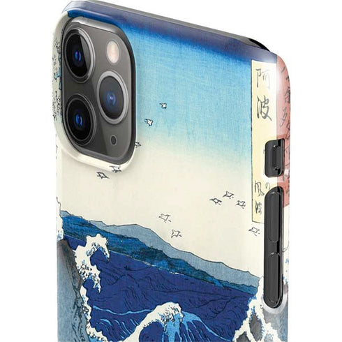Hiroshige View of the Naruto whirlpools at Awa iPhone 11 Pro Max Lite Case