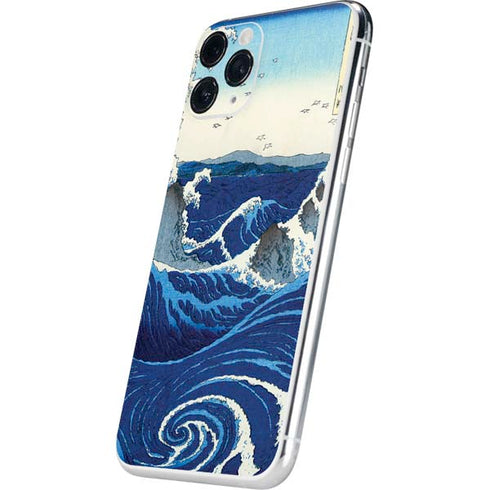 Hiroshige View of the Naruto whirlpools at Awa iPhone 11 Pro Skin