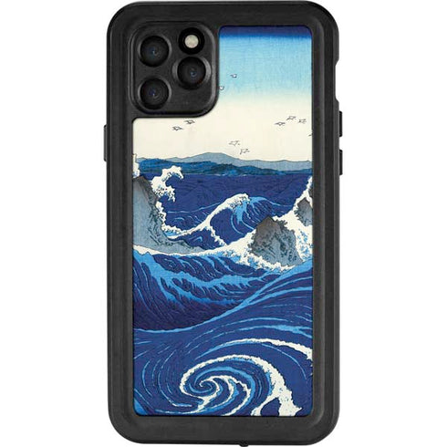 Hiroshige View of the Naruto whirlpools at Awa iPhone 11 Pro Waterproof Case