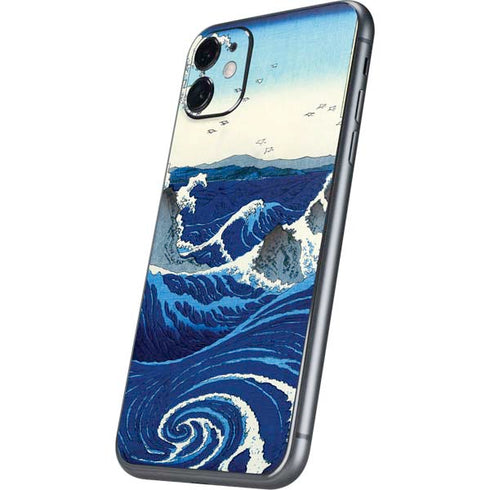 Hiroshige View of the Naruto whirlpools at Awa iPhone 11 Skin