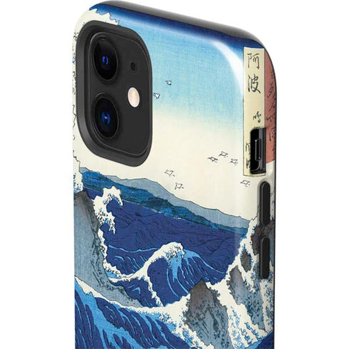 Hiroshige View of the Naruto whirlpools at Awa iPhone 12 Impact Case
