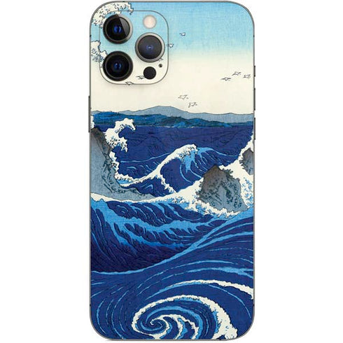 Hiroshige View of the Naruto whirlpools at Awa iPhone 12 Pro Max Skin