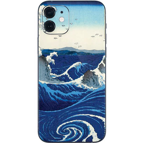 Hiroshige View of the Naruto whirlpools at Awa iPhone 12 Skin