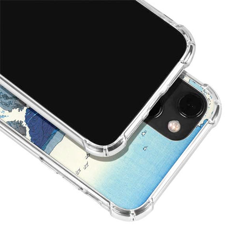 Hiroshige View of the Naruto whirlpools at Awa iPhone 13 Mini Clear Case