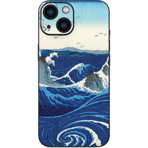 Hiroshige View of the Naruto whirlpools at Awa iPhone 13 Mini Skin