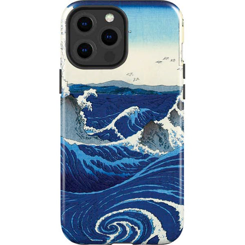 Hiroshige View of the Naruto whirlpools at Awa iPhone 13 Pro Max Impact Case