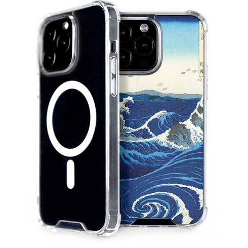 Hiroshige View of the Naruto whirlpools at Awa iPhone 13 Pro Max MagSafe Case