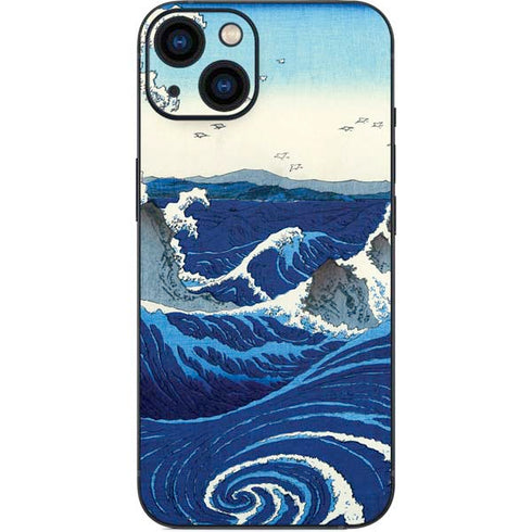 Hiroshige View of the Naruto whirlpools at Awa iPhone 13 Skin
