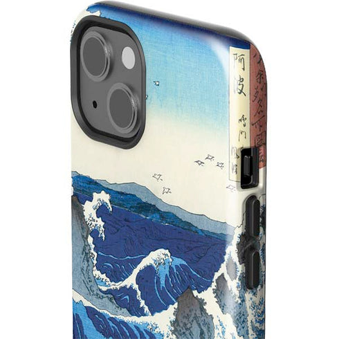 Hiroshige View of the Naruto whirlpools at Awa iPhone 14 Impact Case