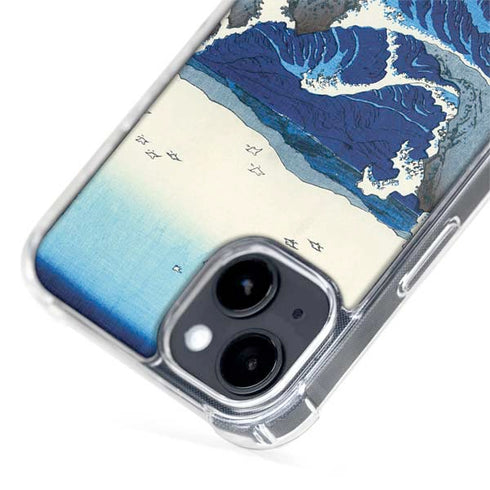 View of the Naruto whirlpools at Awa by Hiroshige iPhone 15 Plus MagSafe Case