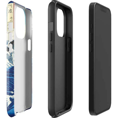 Hiroshige View of the Naruto whirlpools at Awa iPhone 14 Pro Impact Case