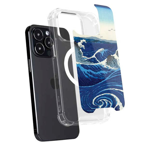 Hiroshige View of the Naruto whirlpools at Awa iPhone 14 Pro MagSafe Case