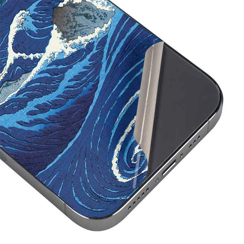Hiroshige View of the Naruto whirlpools at Awa iPhone 14 Pro Max Skin