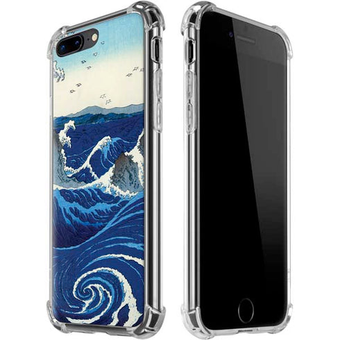 View of the Naruto whirlpools at Awa by Hiroshige iPhone 7/8 Plus Clear Case