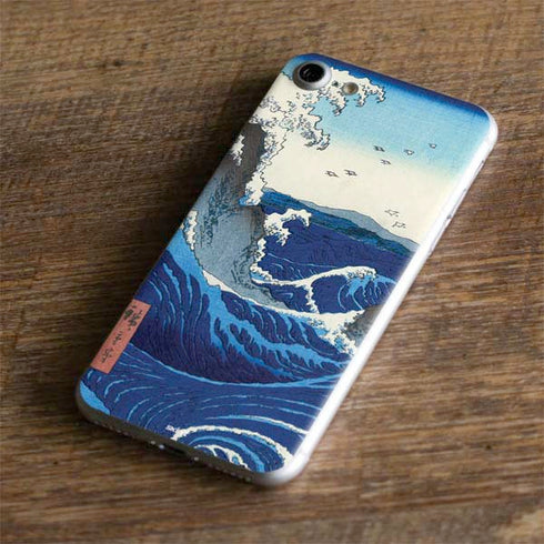 Hiroshige View of the Naruto whirlpools at Awa iPhone 7 Skin